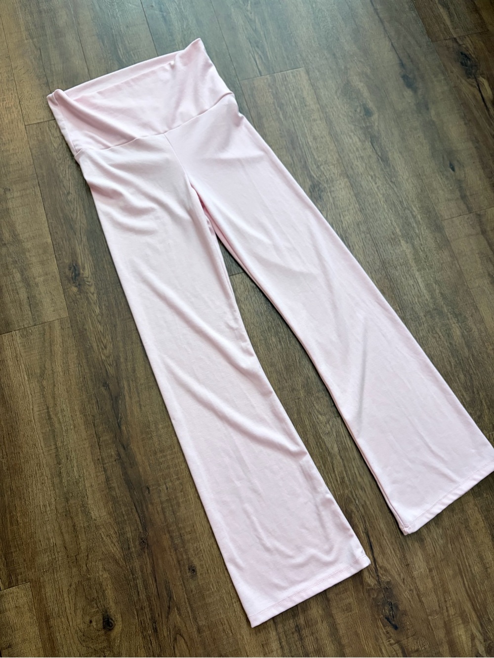 Vintage Y2K Pink Bebe Foldover Flare Yoga Pants / Flare Leggings - Size S